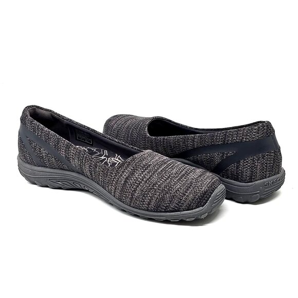 Skechers Reggae Fest Dread Knit Gray Black Slip on Relaxed Fit Flats Women's 11 - Picture 9 of 12